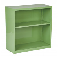 OSP Home Furnishings HPBC6 Metal Bookcase in Green Finish